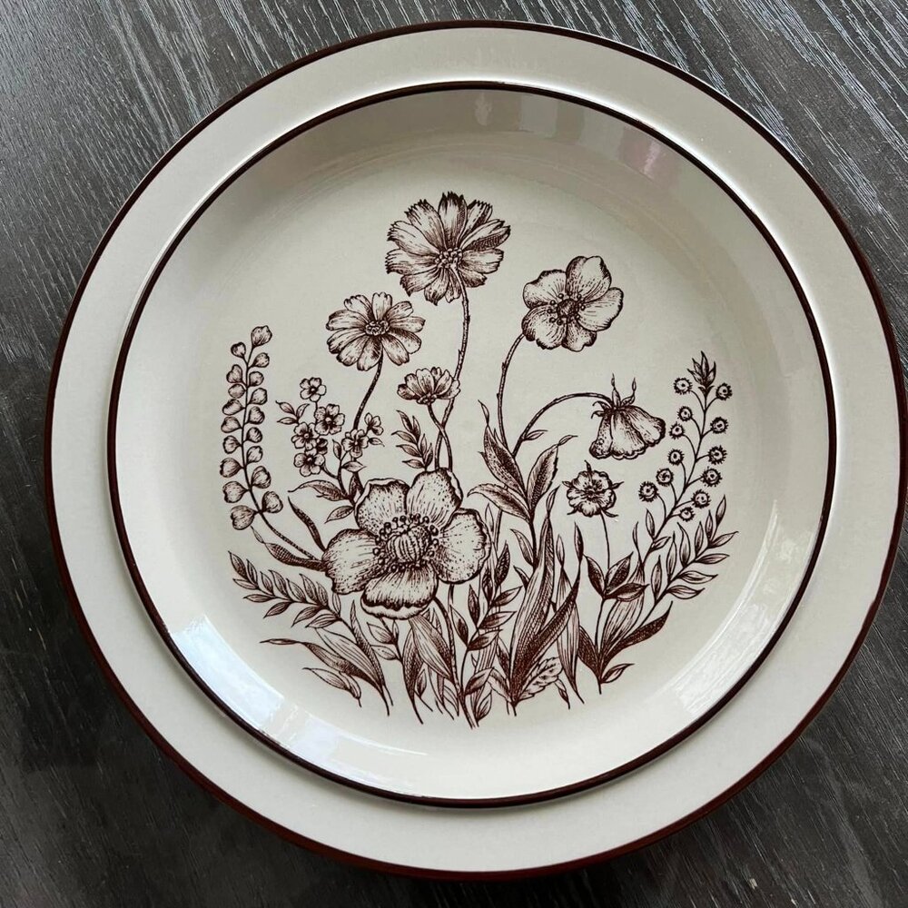 Vintage Stone Indian Summer 700 Japan Round Platter 12"